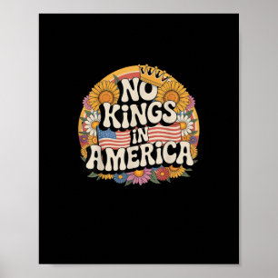 Affiche Pas de rois en Amérique Look graphique vintage pat