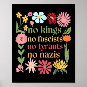 Affiche Pas de rois en Amérique Pas de fascistes Nous le P