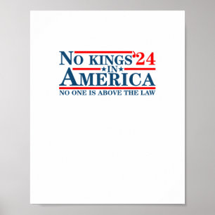 Affiche Pas de rois en Amérique Rétro Classique