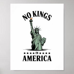 Affiche Pas de rois en Amérique Statue de la Liberté