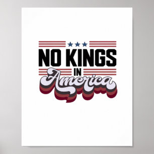 Affiche Pas de rois en Amérique USA Rétro Classique