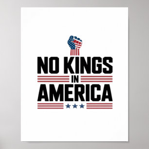 Affiche Pas de rois en Amérique USA Rétro Classique