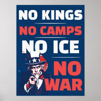 Affiche Pas de rois Pas de ICE Pas de camps Pas de