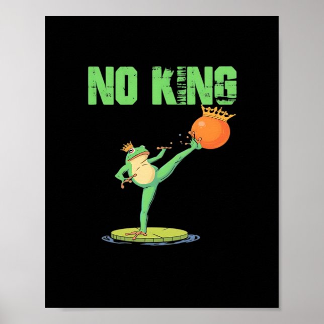 Affiche Pas de rois Portland Frog Protest – Drôle d'anti-a (Devant)