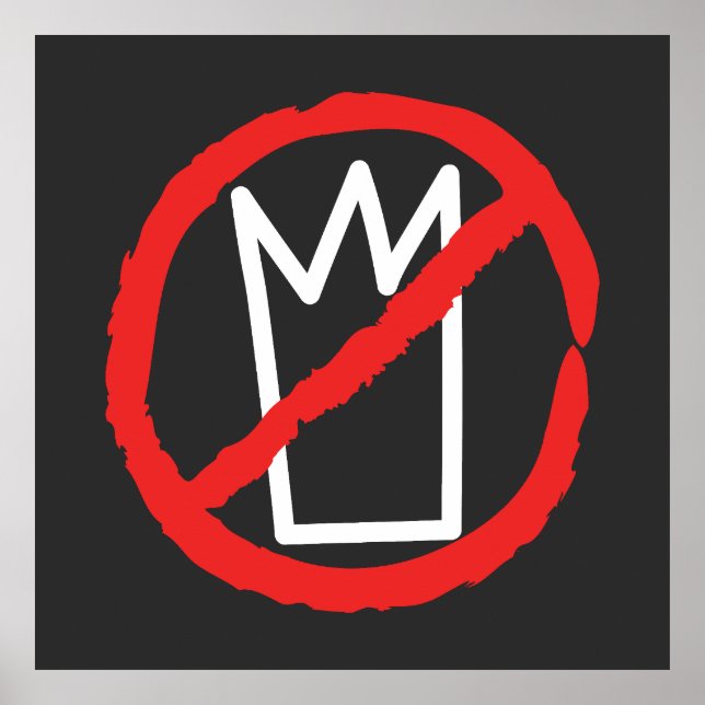 Affiche Pas de rois protestent logo couronne (Devant)