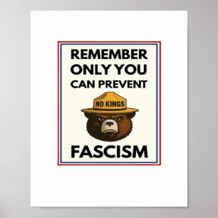 Affiche Pas de rois Seul vous pouvez empêcher le fascisme