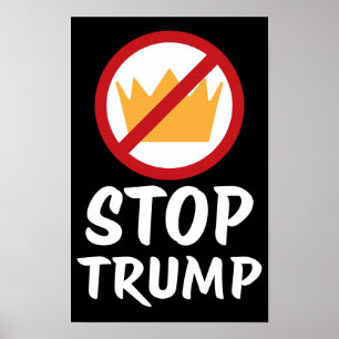 Affiche PAS DE ROIS STOP TRUMP Anti-Trump RYB Manifest