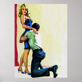 Affiche Pas de seconde chance Vintage Pulp Magazine Couver