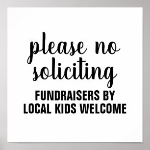 Affiche pas de sollicitation pour les collectes de fonds p