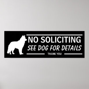 Affiche Pas de sollicitation Voir le chien pour les détail