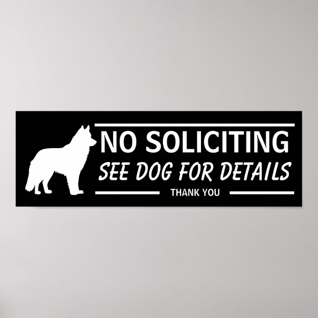 Affiche Pas de sollicitation Voir le chien pour les détail (Devant)