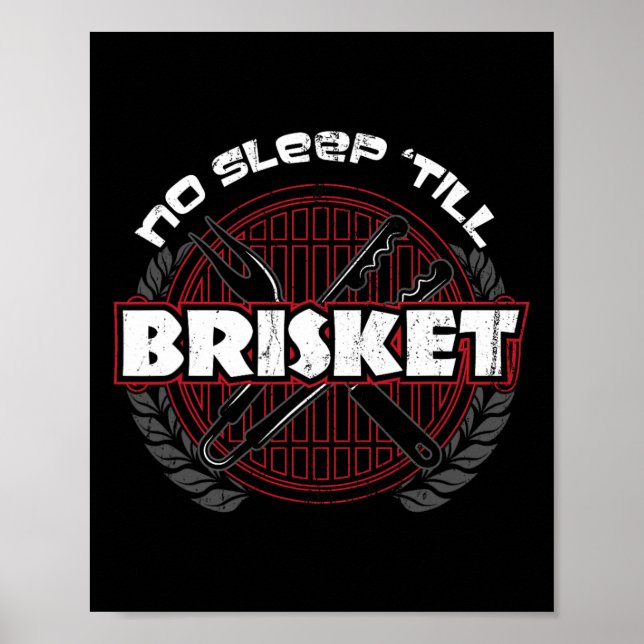 Affiche Pas de sommeil jusqu'à Brisket - Funky Barbecue Gr (Devant)