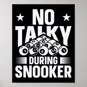 Affiche Pas de Talker pendant Snooker Funny Billiards Sile