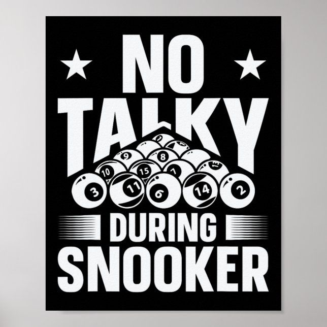 Affiche Pas de Talker pendant Snooker Funny Billiards Sile (Devant)