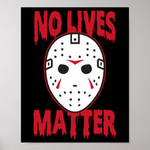 Affiche Pas de vie masque d'horreur Costumes d'Halloween