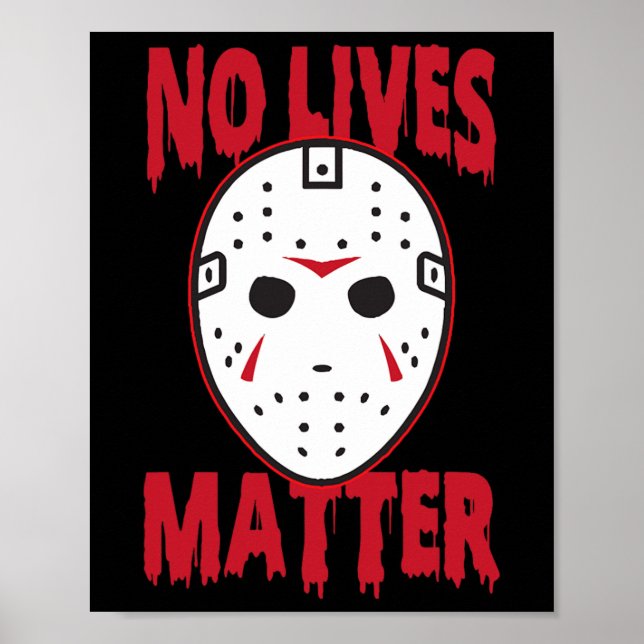 Affiche Pas de vie masque d'horreur Costumes d'Halloween (Devant)