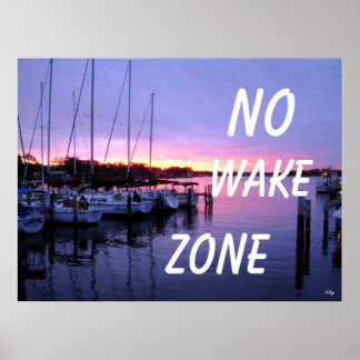 Affiche Pas de Wake Zone Marina Sunset