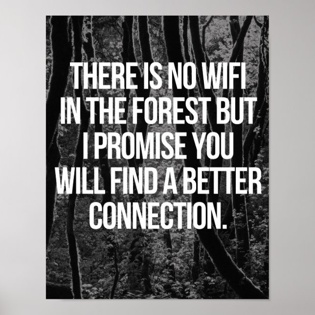 Affiche Pas De WiFi Dans La Forêt (Devant)