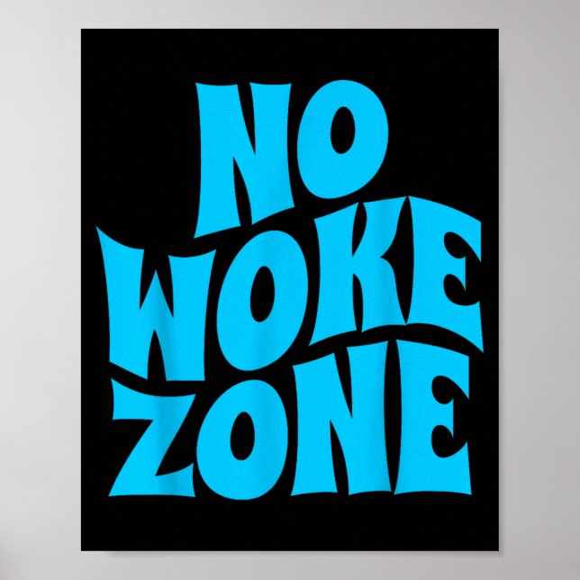 Affiche Pas de Wokes ici, Républicain drôle, électeur cons (Devant)