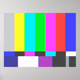 Affiche pas d'écran TV signal avec bruit