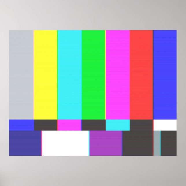 Affiche pas d'écran TV signal avec bruit (Devant)