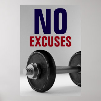 Affiche Pas d'examen Bodybuilding Fitness Inspirational