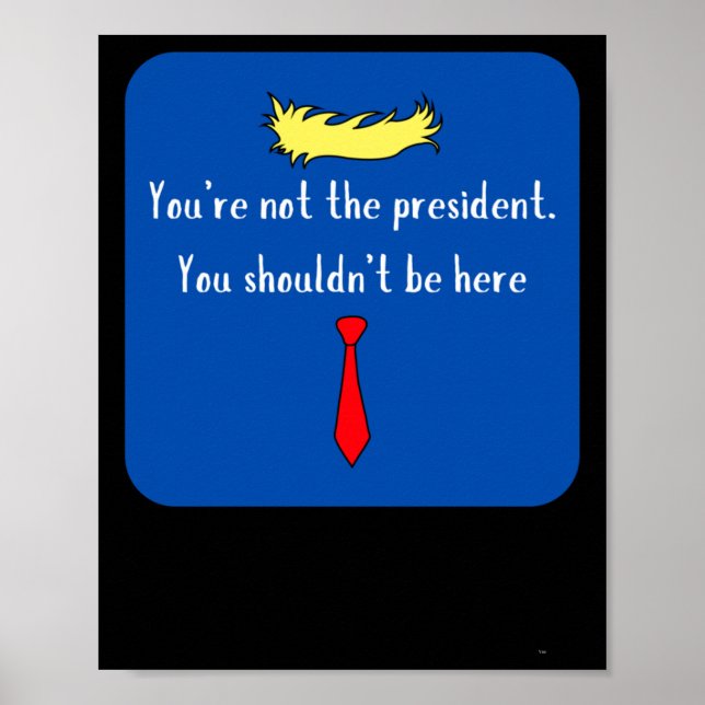 Affiche Pas le président - Bleu (Devant)
