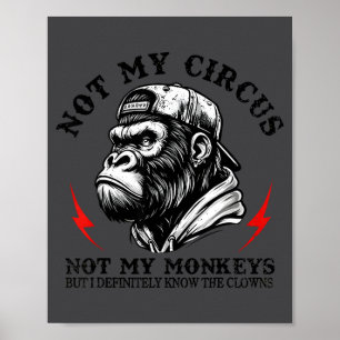 Affiche Pas mon cirque pas mes singes mais je connais tous