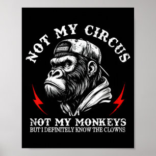 Affiche Pas Mon Cirque Pas Mes Singes Mais Je Connais Tous