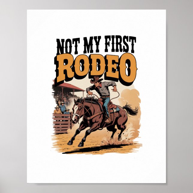 Affiche Pas mon premier Rodeo Horse pays Western (Devant)