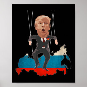 Affiche Pas Mon Président - Donald Trump Est Un Chiot Russ