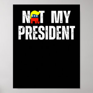 Affiche Pas mon président Trump 2025