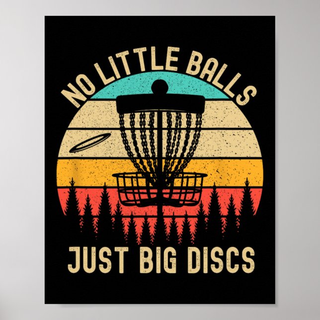 Affiche Pas petit juste gros disques drôle Disc Golf _2  (Devant)