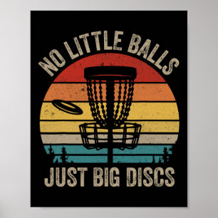 Affiche Pas petit juste gros disques drôle rétro vintage d