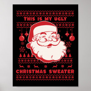 Affiche Pas si moche Noël Père Noël famille Xmas