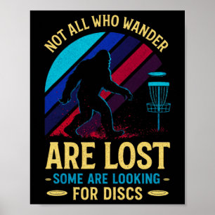 Affiche Pas tous ceux qui errent - Art de Disc Golf drôle