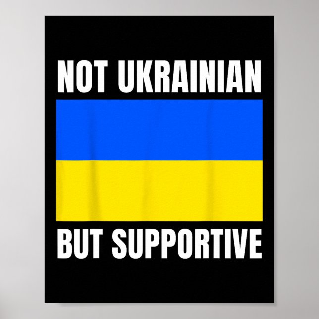 Affiche Pas ukrainien mais soutien du drapeau ukrainien   (Devant)
