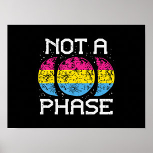 Affiche Pas Un Drapeau Pansexuel Phase Lune Drôle Pan Fier