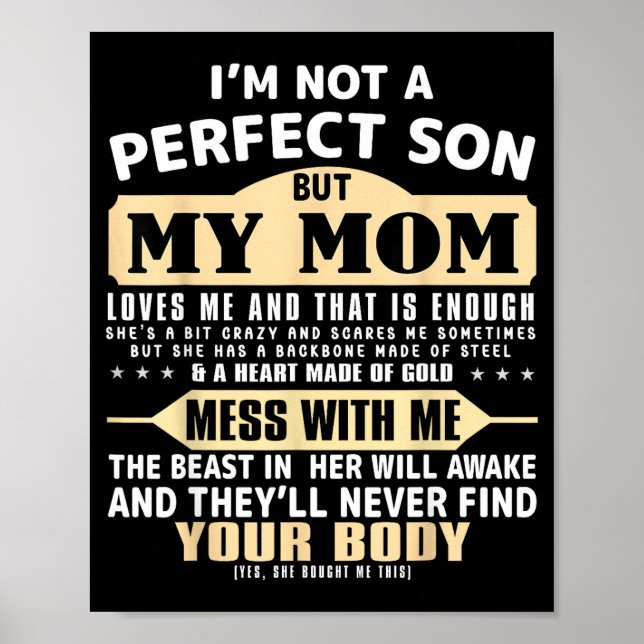 Affiche Pas un fils parfait mais maman aime les hommes de  (Devant)