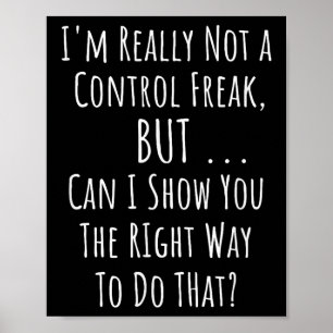 Affiche Pas Un Freak De Contrôle Mais Drôle Perfectioniste