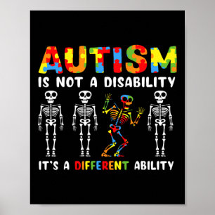 Affiche Pas un handicap, capacité différente squelette Aut