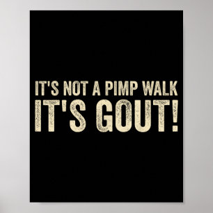 Affiche Pas une promenade Goutte Drôle Vieil Homme Humour