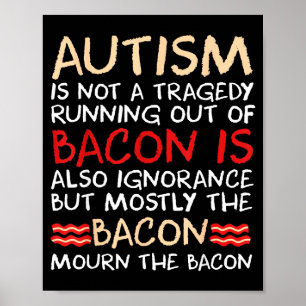Affiche Pas une tragédie pas de bacon est drôle sensibilis