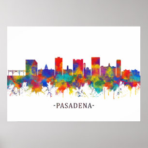 Affiche Pasadena Skyline