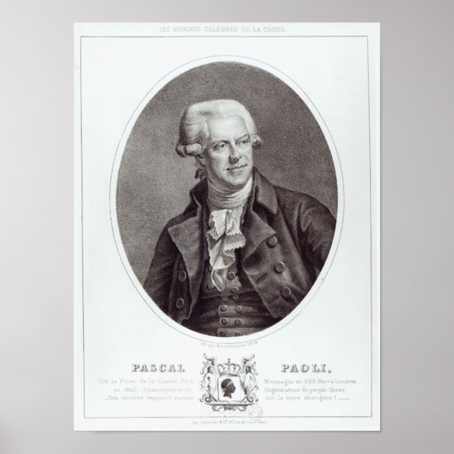 Affiche Pascal Paoli, 1872 (Devant)
