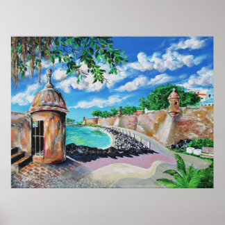 Affiche Paseo del Morro, Vieux San Juan, Porto Rico