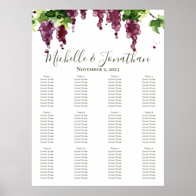 Affiche Paso Robles Vignoble Vignoble Mariage Sein Graphiq (Devant)