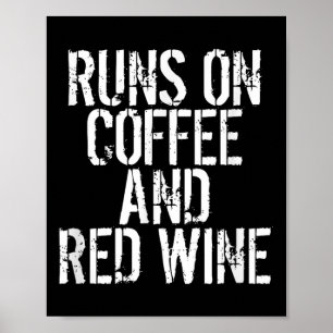 Affiche Passe Sur Le Café Et Le Vin Rouge