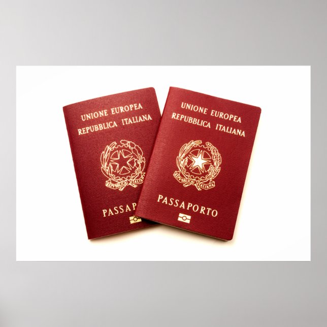 Affiche Passeports électroniques biométriques italiens (Devant)