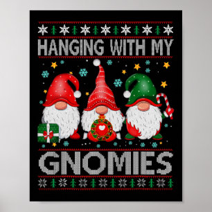 Affiche Passer du temps avec mes gnomes de Noël en famille